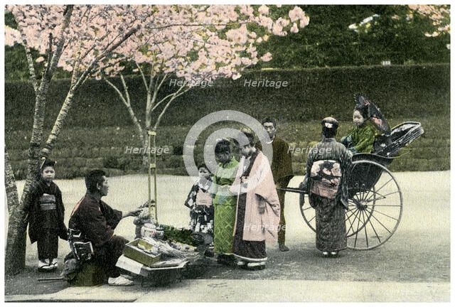 A street merchant, Japan, 1904. Artist: Unknown