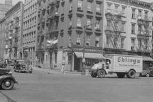 A street scene, 61st Street between 1st and 3rd Avenues, New York, 1938. Creator: Walker Evans