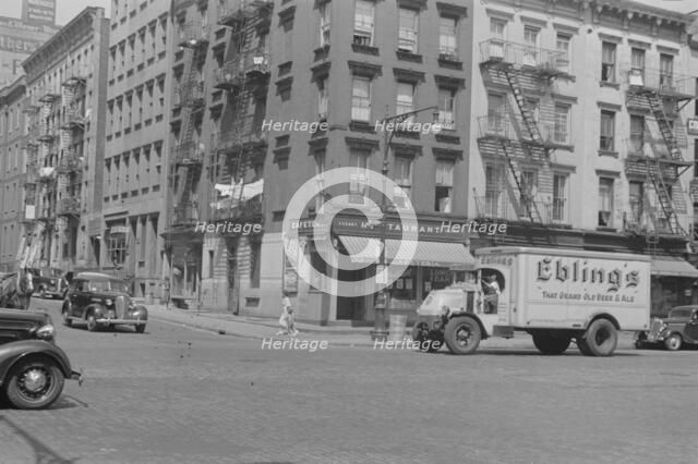 A street scene, 61st Street between 1st and 3rd Avenues, New York, 1938. Creator: Walker Evans.