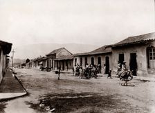 A street scene in a Venezuelan village, 1897