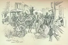 A Street Scene in Delhi c1903. Artist: Leonard Raven-Hill