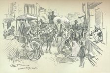A Street Scene in Delhi c1903. Artist: Leonard Raven-Hill