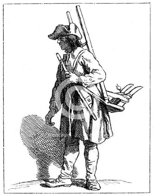 A Street Porter, 1737-1742.Artist: Bouchardon
