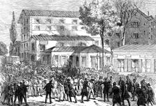 A strike of workmen in Paris, 1870. Creator: Unknown