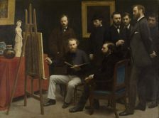 A Studio at Les Batignolles, 1870. Artist: Fantin-Latour, Henri (1836-1904)