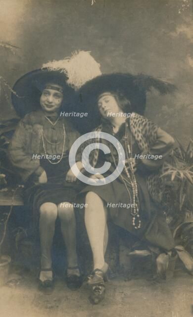 A studio photograph of two ladies, c1910. Artist: Unknown.
