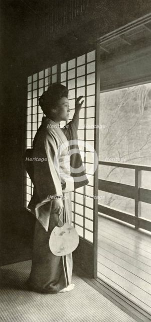 'A Study by the Shoji', 1910. Creator: Herbert Ponting.