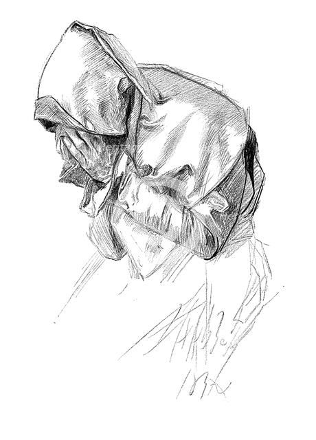 A study by Edwin A Abbey RA, 1899. Artist: Unknown