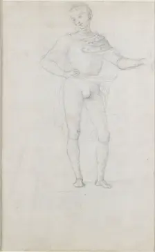 A Study for a Figure in an Adoration of the Magi, c1470-1520. Artist: Perugino