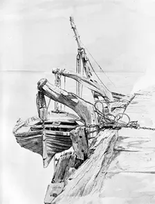 A Study in Pencil and Water Colour 1858 (1900)