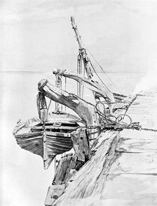 A Study in Pencil and Water Colour 1858 (1900)