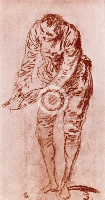 A study in Sanguine, 1913.Artist: Jean-Antoine Watteau