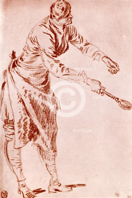 A study in Sanguine, 1913.Artist: Jean-Antoine Watteau
