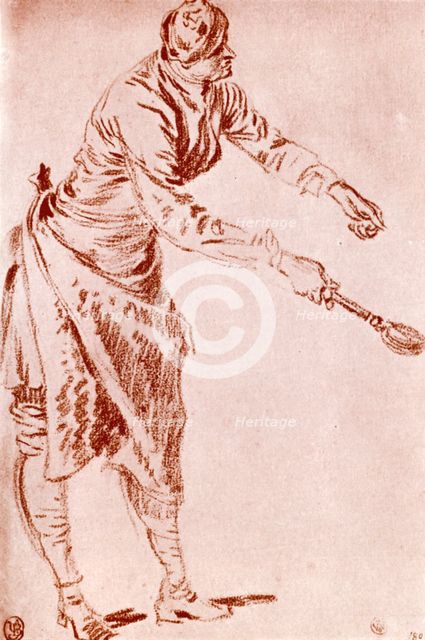 A study in Sanguine, 1913.Artist: Jean-Antoine Watteau