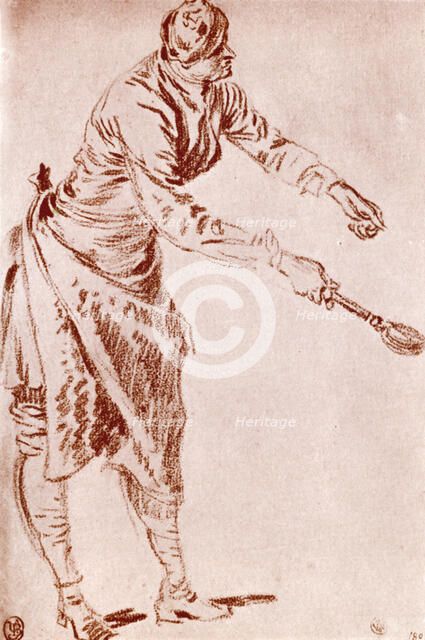 A study in Sanguine, 1913.Artist: Jean-Antoine Watteau