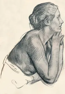 A study in Sanguine c1900. Artist: Robert Anning Bell