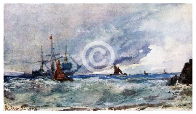 'A Study of Sky and Sea from the Deck of a Vessel off Tarifa', 1901. Artist: Unknown