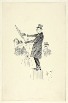 A Stump Orator, 1899. Creator: Philip William May