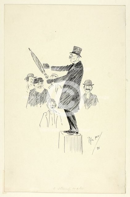 A Stump Orator, 1899. Creator: Philip William May.