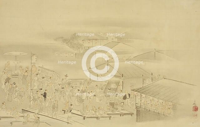 A Summer Evening by the River, 18th century. Creator: Mori Koga.