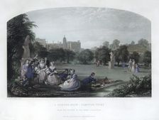 A Summer Noon: Hampton Court 19th century. Artist: C Cousen