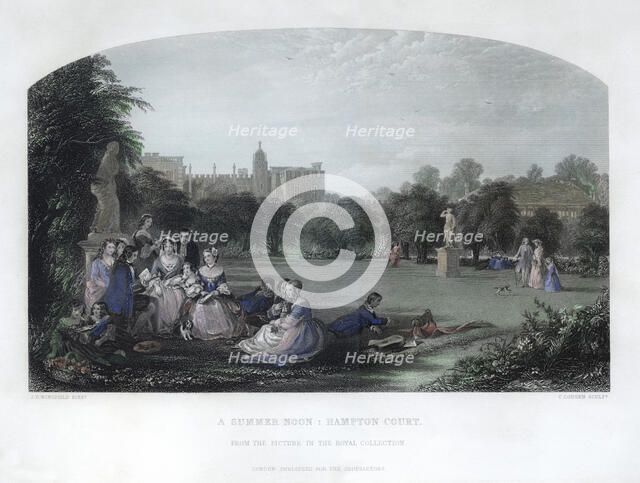 'A Summer Noon: Hampton Court', 19th century. Artist: C Cousen