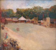 A Summer's Evening at the Funfair in the Deer Park, north of Copenhagen, 1884-1888. Creator: Fridolin Johansen