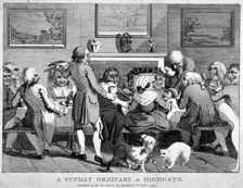 A Sunday ordinary at Highgate 1784. Artist: Anon