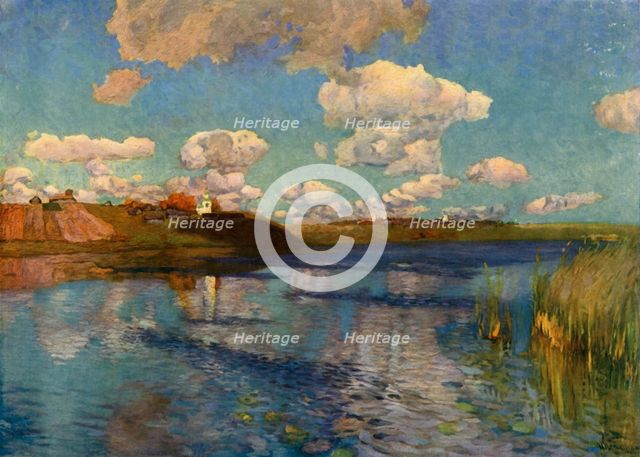 'A Sunny Day by the Lake', 1899-1900, (1965). Creator: Isaak Levitan.