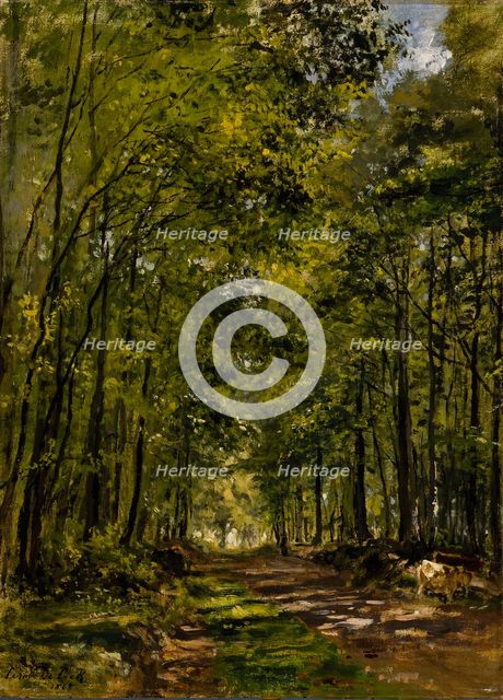 A sunny morning in the forest, 1868. Creator: César de Cock.