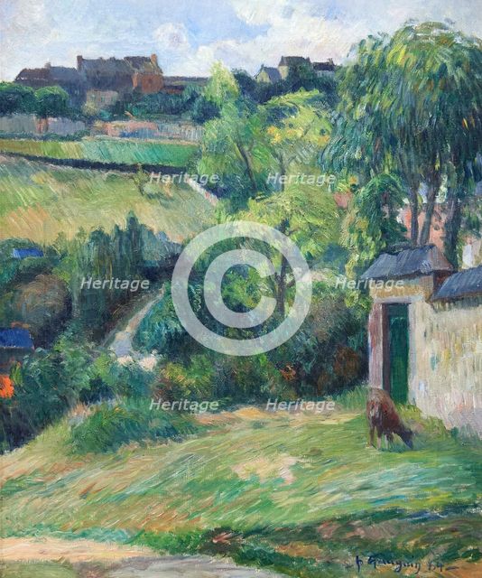 A suburb of Rouen, 1884. Creator: Paul Gauguin.