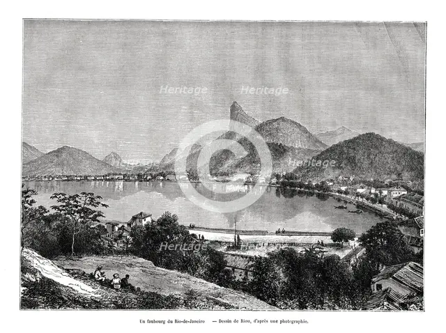 A suburb of Rio de Janeiro, Brazil, 19th century. Artist: Edouard Riou