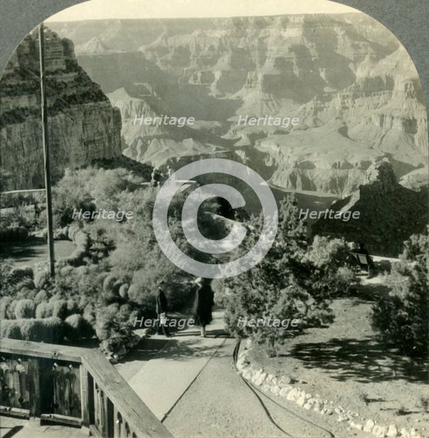 'A Sublime Spectacle - Across the Canyon from El Tovar on South Rim, Grand Canyon Nat. Park', c1930s Creator: Unknown.