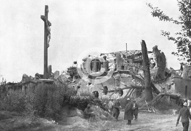''A sucrerie de dompierre; Un des plus tragiques du champ de bataille de la Somme', 1916 (1924) Creator: Unknown.