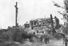 'A sucrerie de dompierre; Un des plus tragiques du champ de bataille de la Somme 1916 (1924) Creator: Unknown