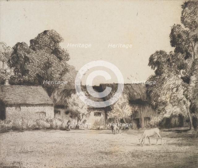 A Suffolk farm, 1930s. Creator: Martin Hardie.