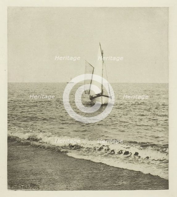 A Suffolk Shrimper "Coming Ashore", c. 1883/87, printed 1888. Creator: Peter Henry Emerson.