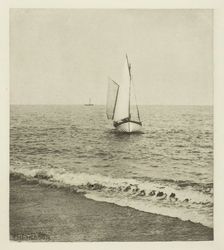 A Suffolk Shrimper "Coming Ashore", c. 1883/87, printed 1888. Creator: Peter Henry Emerson