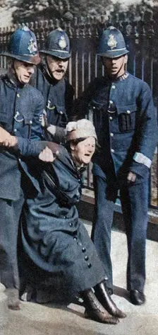A suffragette being arrested, c1910s (1935). Creator: Unknown