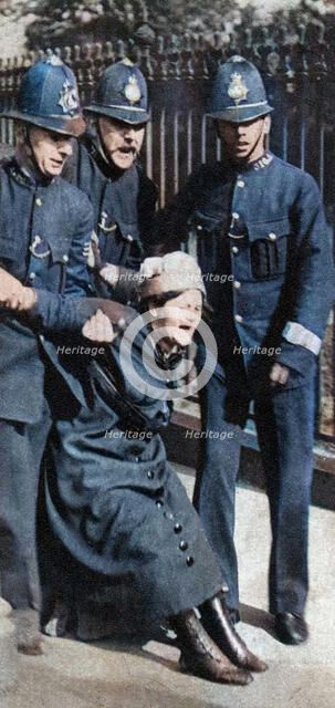 A suffragette being arrested, c1910s (1935).  Creator: Unknown.