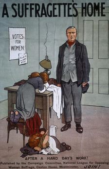 A Suffragette's Home early 20th century. Creator: John Hassall