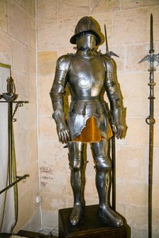 A suit of armour in the Royal Artillery Hall in the Alcazar of Segovia, Segovia, Spain, 2007. Artist: Samuel Magal