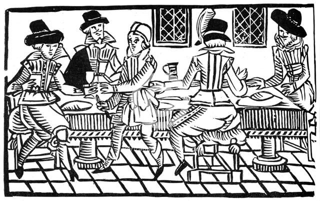 A supper party, early 17th century, (1893). Artist: Unknown
