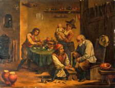 A surgeon operating on a man's foot, c1680s. Creator: Teniers, David, 1610-1690 (After)
