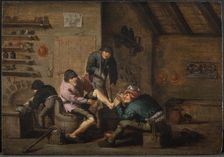 A Surgeon Operating on a Foot. The Five Senses: The Sense of Touch, 1637-1656. Creator: Anthonie Victoryns