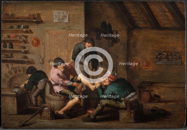 A Surgeon Operating on a Foot. The Five Senses: The Sense of Touch, 1637-1656. Creator: Anthonie Victoryns.