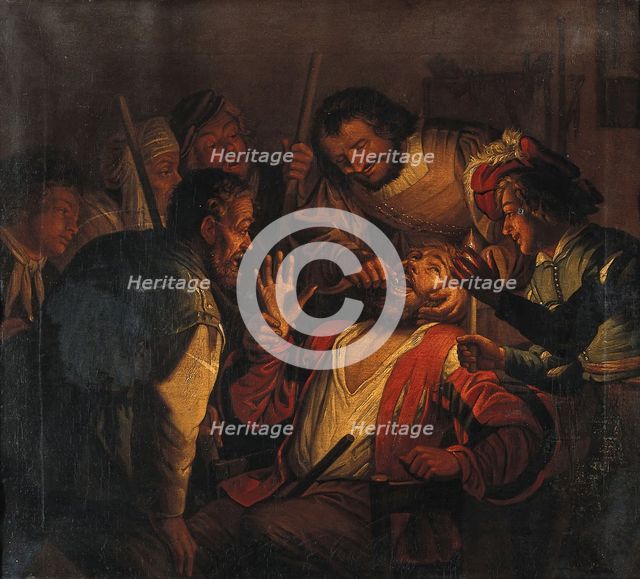 A surgeon extracting a tooth, c1640s. Creator: Unknown.