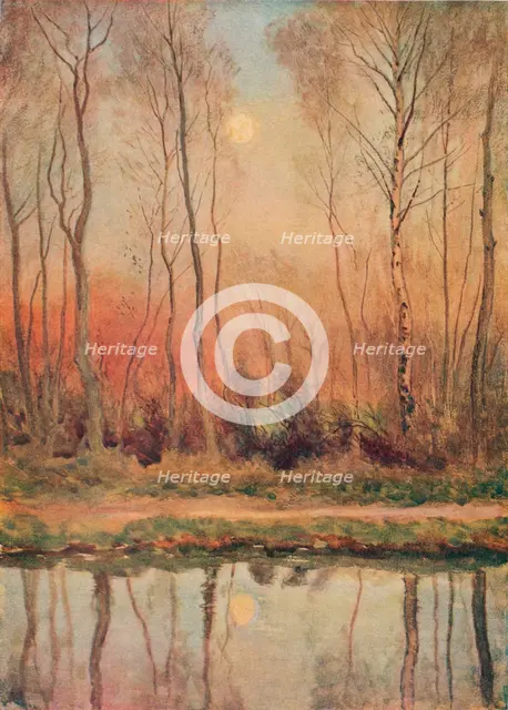 'A Surrey Canal, Evening', c1893. Artist: William Eyre Walker.