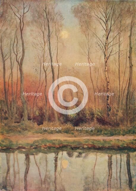 'A Surrey Canal, Evening', c1893. Artist: William Eyre Walker.