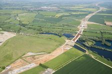 A14 Cambridge to Huntingdon road improvement scheme, near Offord Hill, Cambridgeshire, 2018. Creator: Historic England